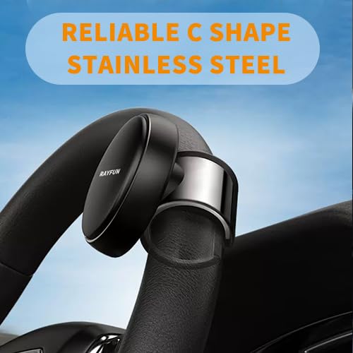 Rayfun No Tool Required Easy Set Up Silicone Steering Wheel Spinners for Automobiles - Image 2